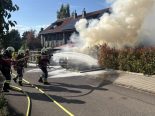 Dörflingen SH: Feuerschale entfacht Brand – zwei Verletzte