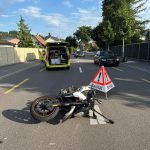 Kappel SO: Töff-Unfall – kracht ins Heck, Lenker ins Spital