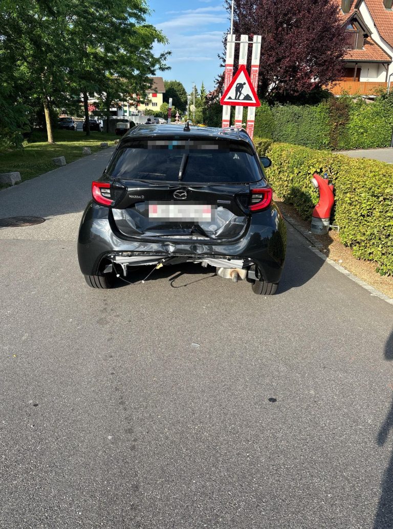 Kappel SO: Töff-Unfall – kracht ins Heck, Lenker ins Spital
