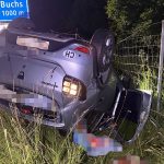 Buchs SG: A13-Unfall – PW überschlägt sich, Frau (80) im Spital