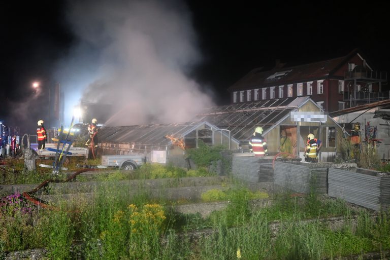 Necker SG: Brand im Treibhaus – 100'000-Franken-Schaden