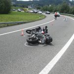 St. Margrethen SG: Töff-Unfall auf A1 – Lenker schwer verletzt
