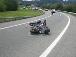 St. Margrethen SG: Töff-Unfall auf A1 – Lenker schwer verletzt