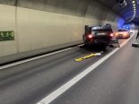 Wattwil SG: Auto kippt im Tunnel H16 – Lenker schwer verletzt