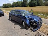 Murgenthal AG: Audi prallt gegen Lampe – Unfall, Sperrung
