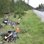 Zernez GR: Unfall bei Überholen, Töfffahrer schwer verletzt