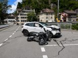 Amsteg UR: Unfall – Töff kracht in PW, Biker schwer verletzt