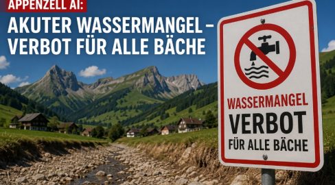 Appenzell AI: Akuter Wassermangel – Verbot für alle Bäche