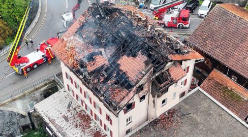 Thusis GR: Brand-Tragödie, vier Tote geborgen