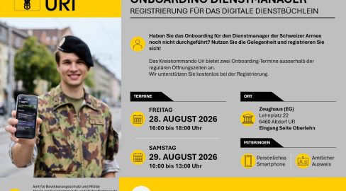 Altdorf UR: Gratis-Onboarding für digitales Dienstbüchlein