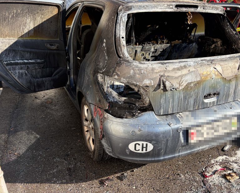 Sitterdorf TG: Parkiertes Auto fängt plötzlich Feuer