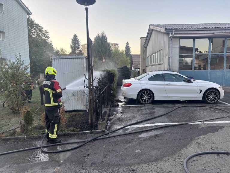 Wohlen AG: Brand beschädigt BMW: Polizei sucht zwei Kinder