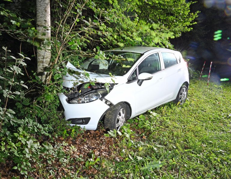 Schwarzenberg LU: Auto prallt gegen Baum, Spital nach Unfall