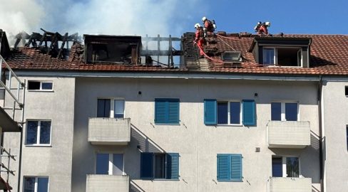 Winterthur ZH: Brand in Dachstock, Bewohner vermisst
